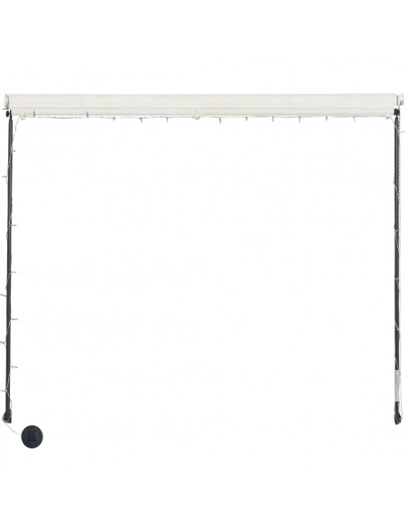 Tenda da Sole Retrattile con LED 300x150 cm Crema