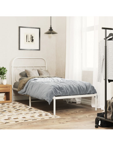 Testiera in Metallo Bianco 80 cm