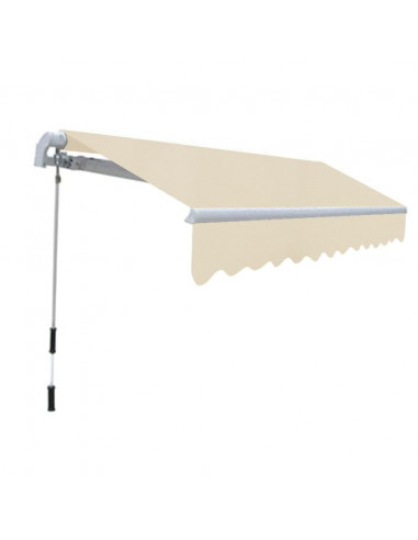 Tenda da Sole Pieghevole Manuale 300 cm Crema