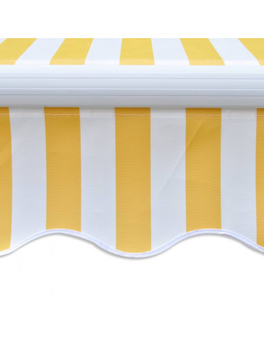 Tenda da Sole Pieghevole Motorizzata 400 cm Gialla/Bianca