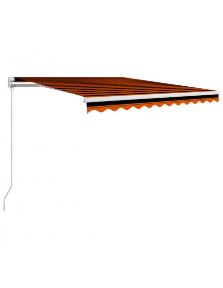 Tenda da Sole Retrattile Manuale 300x250 cm Arancione e Marrone