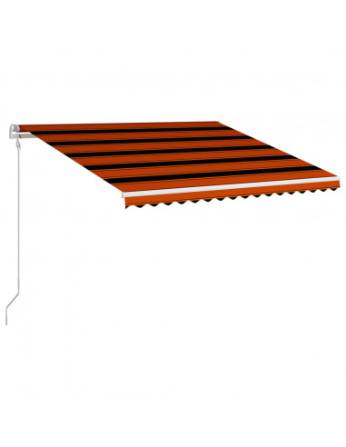 Tenda da Sole Retrattile Automatica 400x300 cm Arancione e Marrone