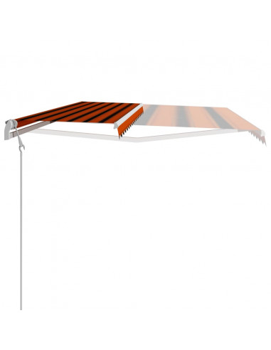 Tenda da Sole Retrattile Automatica 400x300 cm Arancione e Marrone