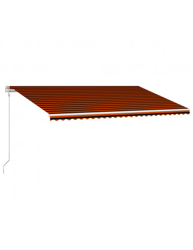 Tenda da Sole Retrattile 600x300 cm Arancione e Marrone