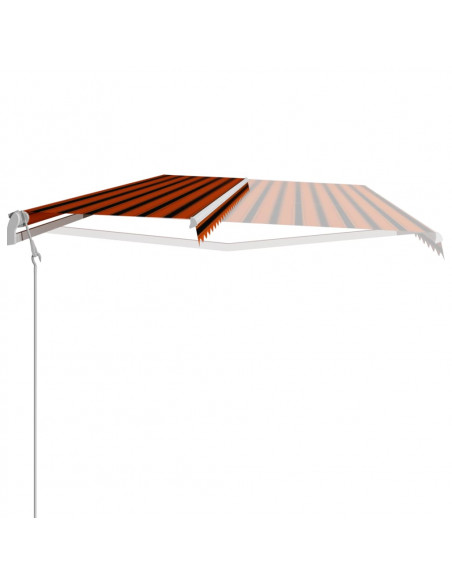 Tenda da Sole Retrattile 600x300 cm Arancione e Marrone
