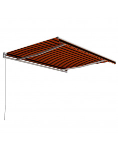 Tenda da Sole Retrattile Manuale 400x300 cm Arancione e Marrone 2