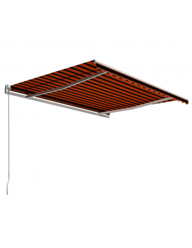 Tenda da Sole Retrattile Manuale 400x300 cm Arancione e Marrone