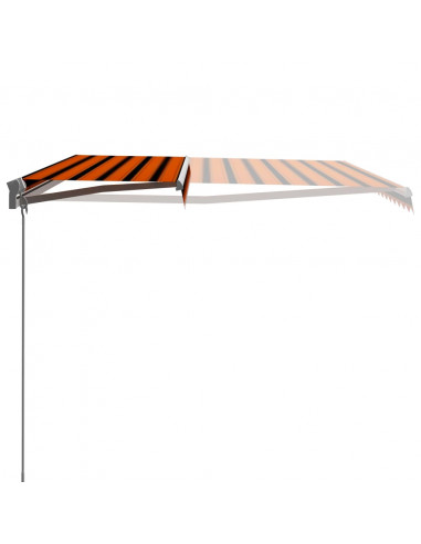 Tenda da Sole Retrattile Manuale 400x300 cm Arancione e Marrone