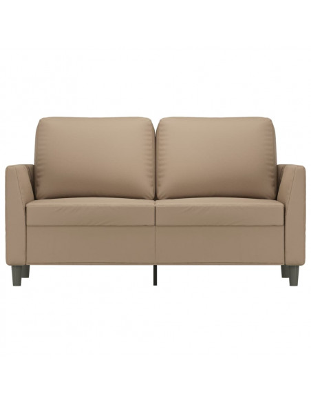 Divano a 2 Posti Cappuccino 140 cm in Similpelle