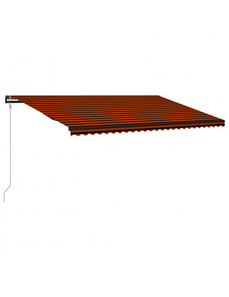 Tenda da Sole Retrattile Automatica 600x300cm Arancio e Marrone