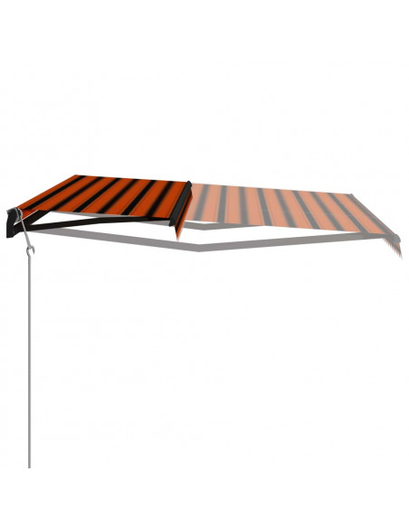 Tenda da Sole Retrattile Automatica 600x300cm Arancio e Marrone