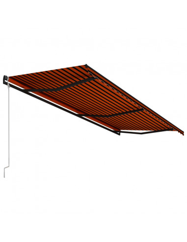 Tenda da Sole Retrattile Automatica 600x300cm Arancio e Marrone