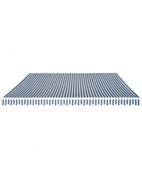 Tenda da Sole Manuale Pieghevole 500 cm Blu e Bianco