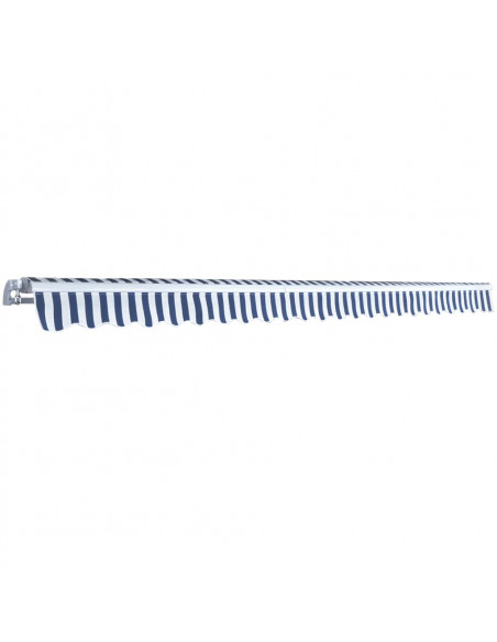 Tenda da Sole Manuale Pieghevole 500 cm Blu e Bianco