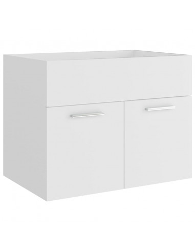 Set Mobili da Bagno 2 pz Bianco in Legno Multistrato