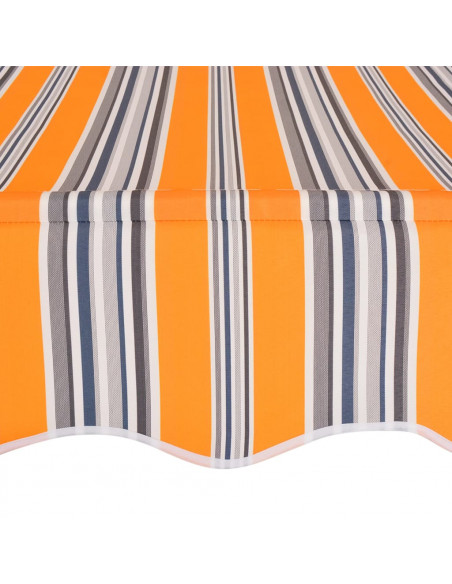 Tenda da Sole Retrattile Manuale 250 cm a Strisce Blu e Gialle
