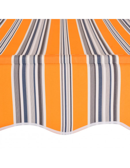 Tenda da Sole Retrattile Manuale 350 cm a Strisce Blu e Gialle