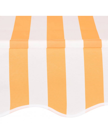 Tenda da Sole Retrattile Manuale 350cm Strisce Arancione Bianco