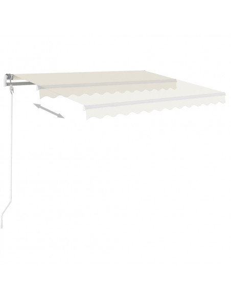 Tenda Automatica con Sensore Vento e LED 350x250 cm Crema