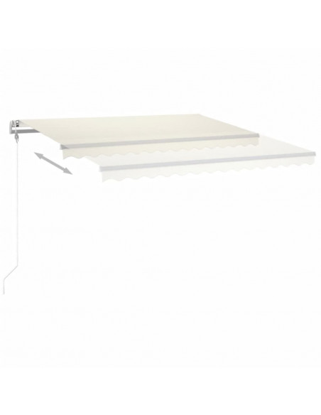 Tenda Automatica con Sensore Vento e LED 450x350 cm Crema