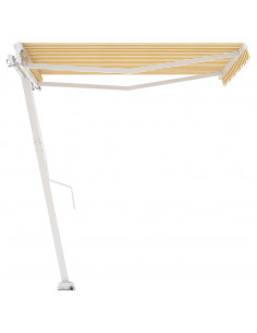 Tenda da Sole Manuale Autoportante 300x250 cm Gialla/Bianca 2
