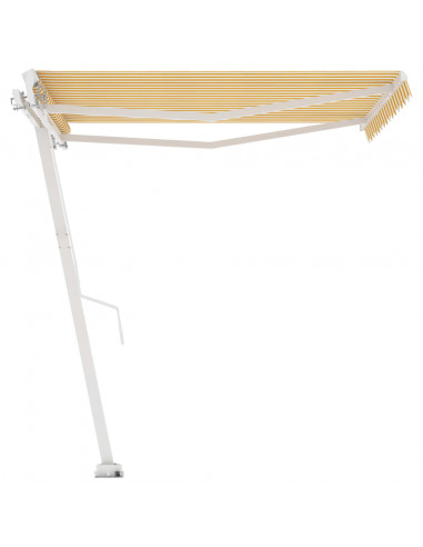 Tenda da Sole Manuale Autoportante 300x250 cm Gialla/Bianca