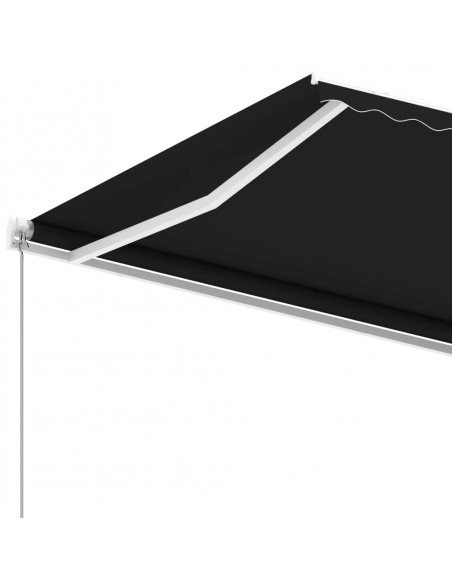 Tenda da Sole Retrattile Manuale con Palo 400x300 cm Antracite