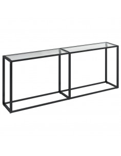 Tavolo Consolle Trasparente 200x35x75,5 cm in Vetro Temperato 2