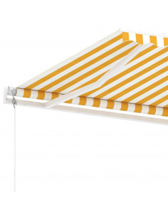 Tenda da Sole Autoportante Automatica 400x300 cm Gialla Bianca 2