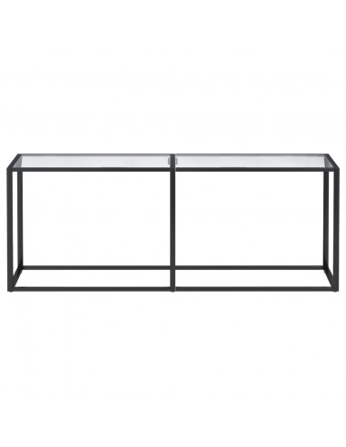 Tavolo Consolle Trasparente 200x35x75,5 cm in Vetro Temperato