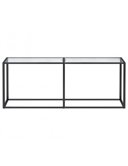 Tavolo Consolle Trasparente 200x35x75,5 cm in Vetro Temperato