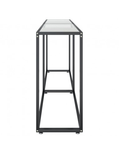 Tavolo Consolle Trasparente 200x35x75,5 cm in Vetro Temperato