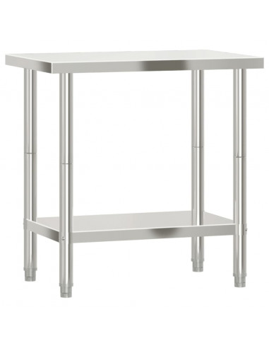 Tavolo da Lavoro da Cucina 82,5x55x85cm in Acciaio Inossidabile