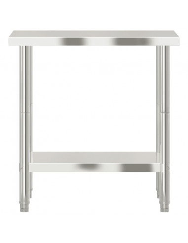Tavolo da Lavoro da Cucina 82,5x55x85cm in Acciaio Inossidabile