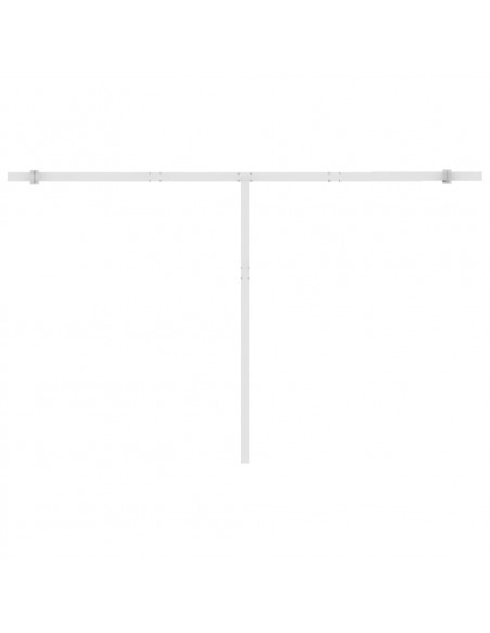Tenda Automatica Sensore Vento e LED 450x300 cm Gialla Bianca