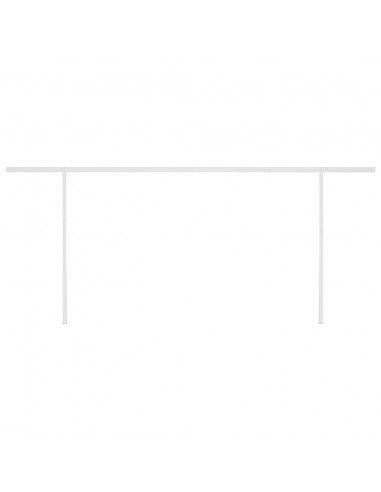 Tenda da Sole Retrattile Automatica Pali 6x3 m Arancio Marrone