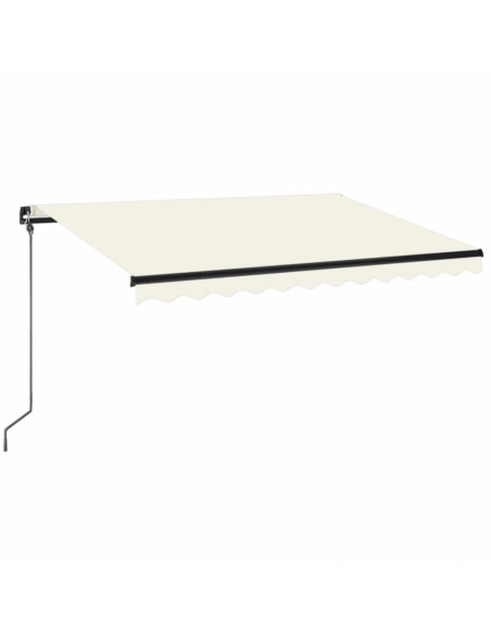 Tenda da Sole Retrattile Manuale con LED 350x250 cm Crema