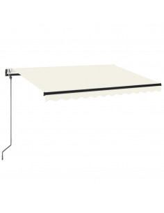 Tenda Automatica con Sensore Vento e LED 350x250 cm Crema 2