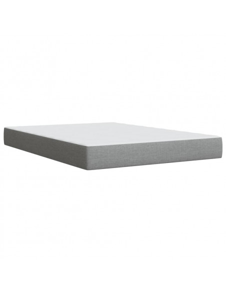 Giroletto a Molle con Materasso Grigio Chiaro 140x200cm Tessuto