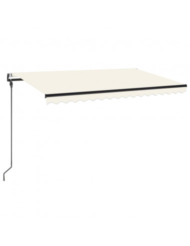 Tenda Automatica con Sensore Vento e LED 450x300 cm Crema