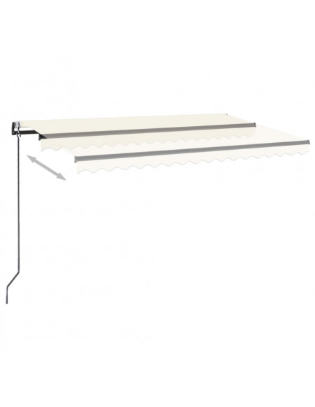Tenda Automatica con Sensore Vento e LED 450x300 cm Crema