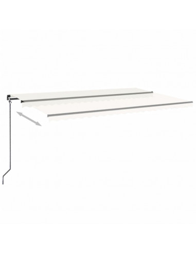 Tenda da Sole Retrattile Manuale 500x300 cm Crema