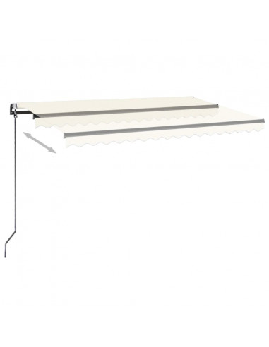 Tenda Automatica con Sensore Vento e LED 500x300 cm Crema