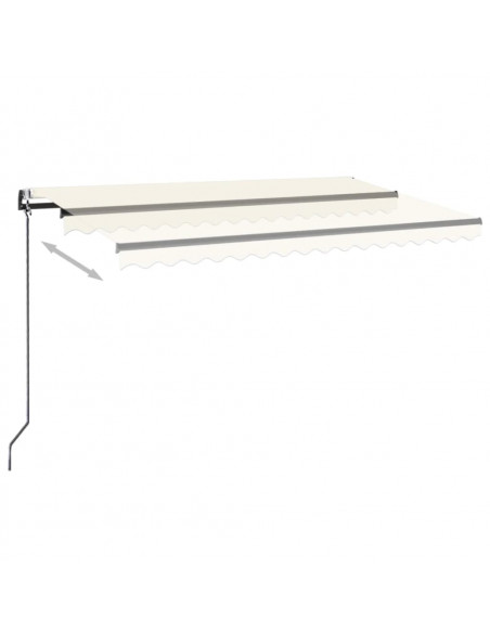 Tenda Automatica con Sensore Vento e LED 500x300 cm Crema