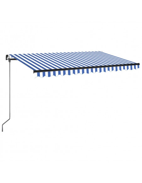 Tenda da Sole Retrattile Manuale 400x350 cm Blu e Bianca