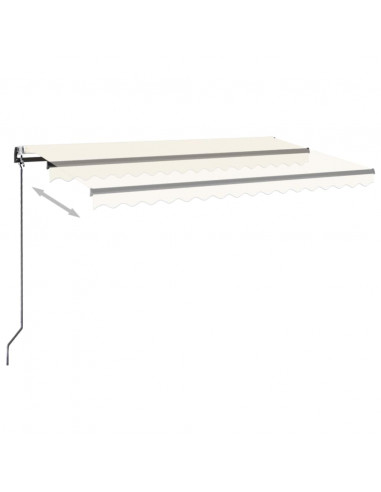 Tenda Automatica con Sensore Vento e LED 400x350 cm Crema