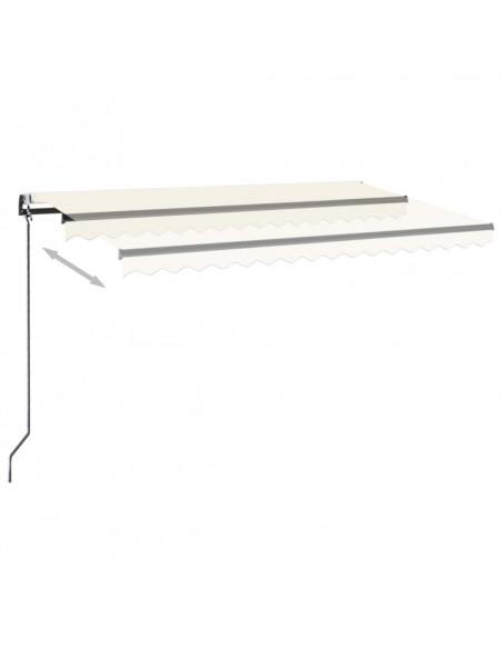 Tenda Automatica con Sensore Vento e LED 400x350 cm Crema