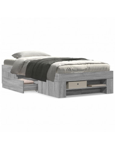 Giroletto Grigio Sonoma 90x190 cm in Legno Multistrato