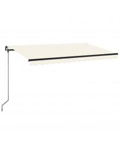 Tenda da Sole Retrattile Manuale LED 450x350 cm Crema 2