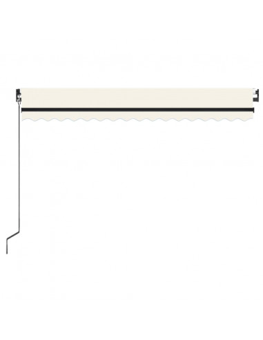Tenda da Sole Retrattile Manuale LED 450x350 cm Crema